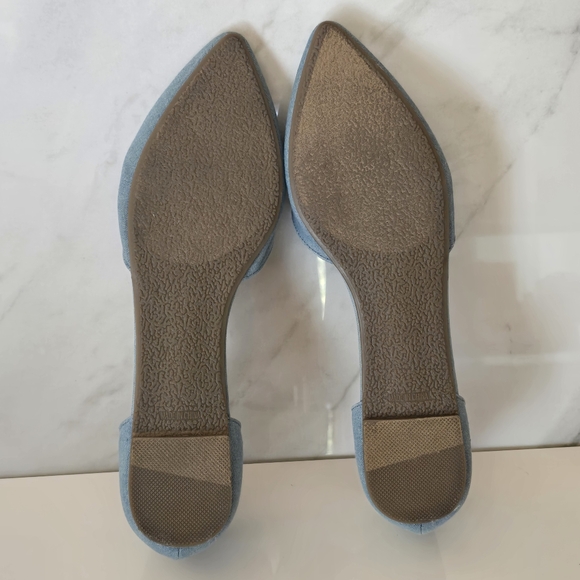 Report | FIG Denim Embroidered Floral pointy toe flats size 10 - Picture 10 of 11